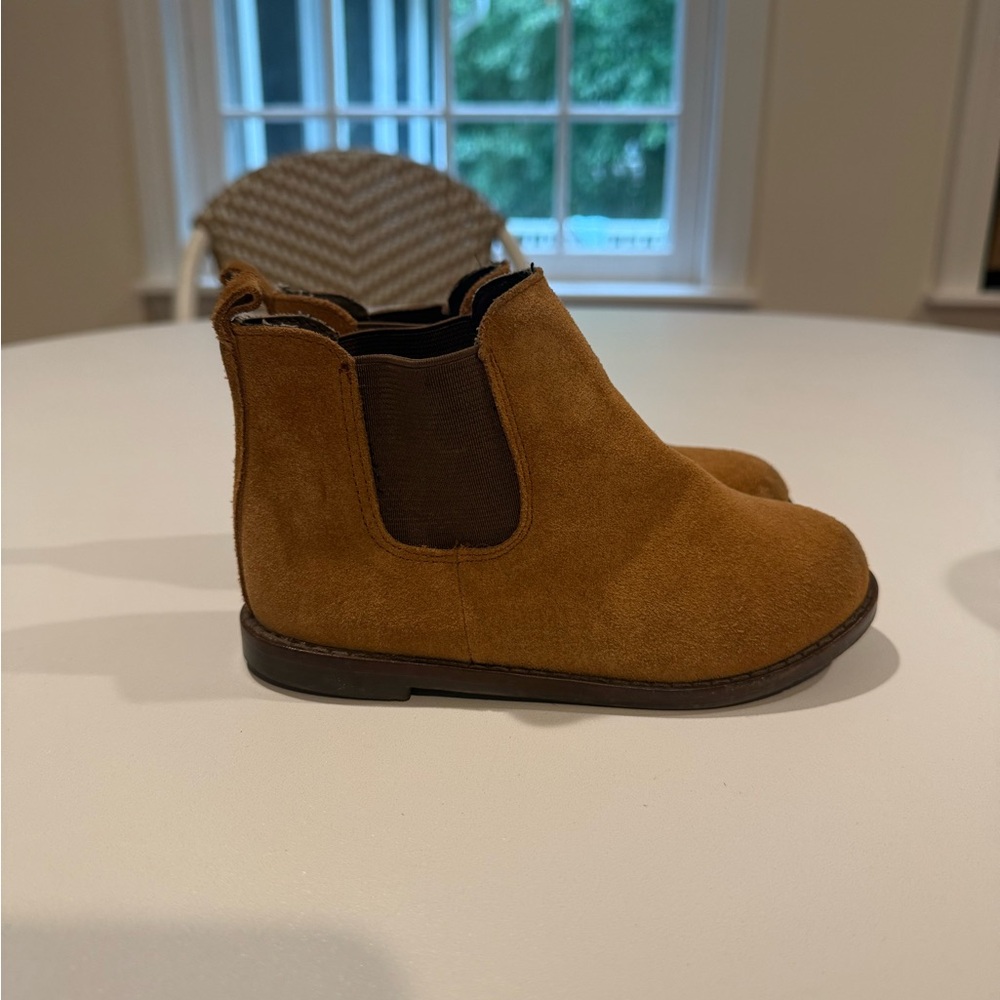 Janie and Jack Tan Suede Kids Boots